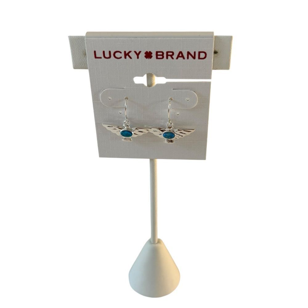 Sterling Silver Turquoise Bird Earrings.